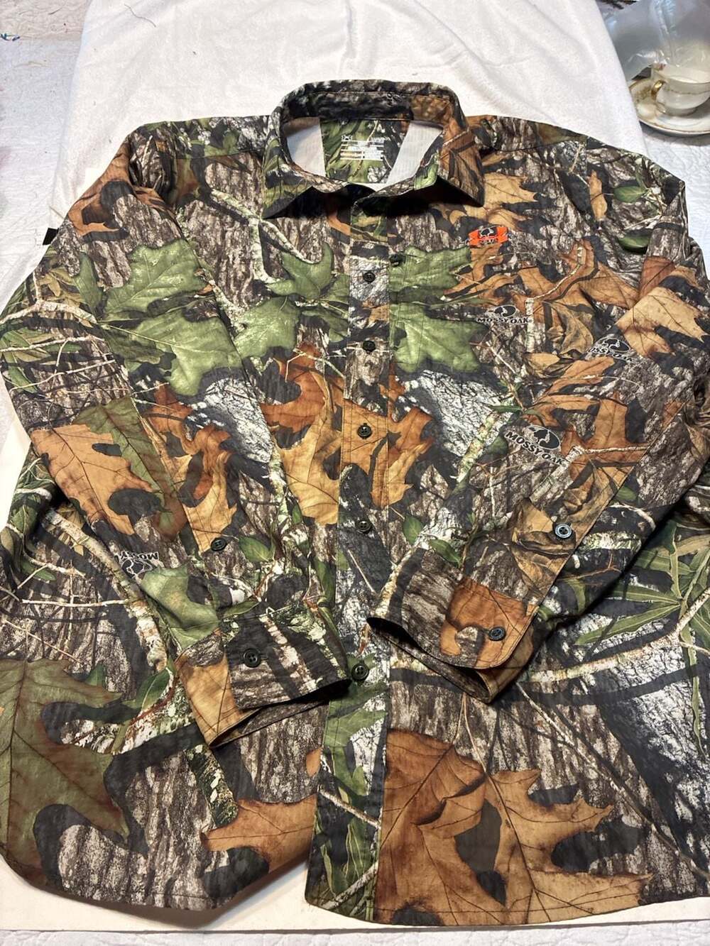 Under Armour Mossy Oak Camouflage AllSeasonGear Loose Fit Button-Down Shirt